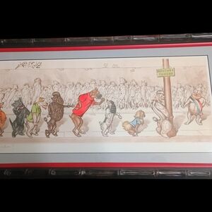 Charming Animal Parade Art Print